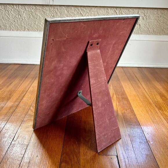 Vintage Silver Plated Repousse Picture Frame NO GLASS with Black & White Photo - Picture 4 of 14